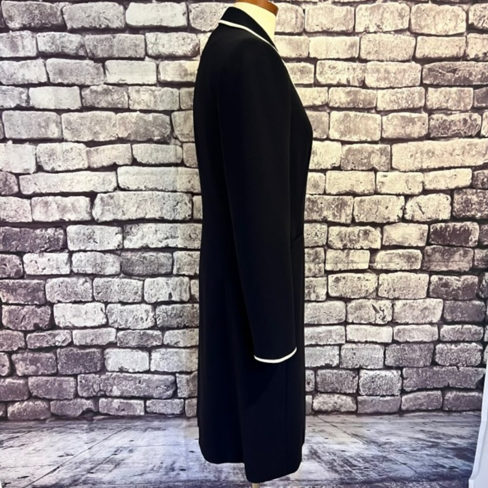 Ann Taylor Navy & White Long Sleeve Fully Lined Jacket Size 4 - Picture 8 of 9